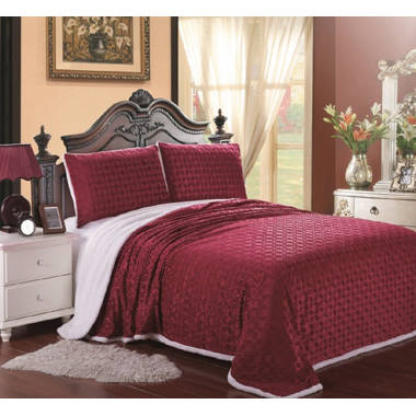 Burgundy king size online blanket